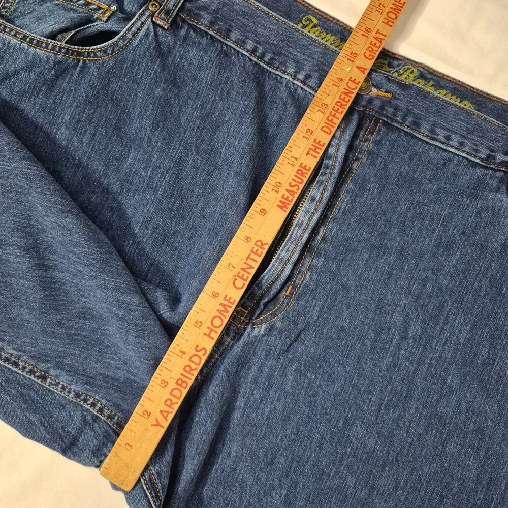 Tommy Bahama Jeans Mens 54 (52)/32 Classic Fit Blue Denim Straight Cotton Tencel